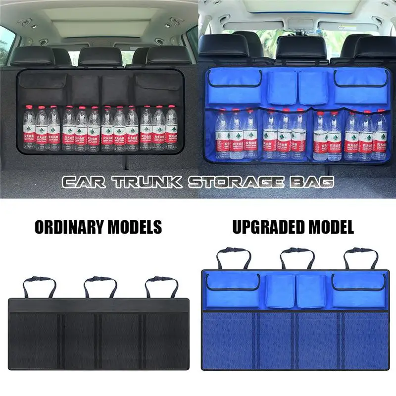 

Car Trunk Organizer Adjustable Backseat Storage Bag Net High Capacity Multi-use Oxford Automobile Seat Back Organizers Universal