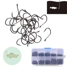 Практичный рыболовный крючок, крючки с отверстием, рыболовные снасти, коробка из углеродистой стали, рыболовные крючки, Прямая, новинка