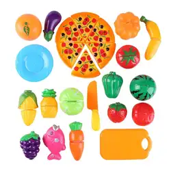 24 шт. детская кухня ролевые игры игрушечные лошадки резка фрукты овощи миниатюры еды играть сделать дом Образование игрушка подарок для
