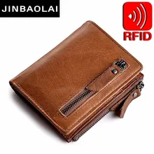 Genuine Leather Mens Wallet Clutch Male Vintage Hasp Slim RFID Wallet Short Coin Purse Men Card Holder Clamp For Money Wallets Genuine Leather Mens Wallet Clutch Male Vintage Hasp Slim RFID Wallet Short Coin Purse Men Card Holder Clamp For Money Wallets