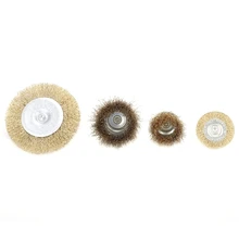 24 шт проволочная щетка чашки и плоские Кисти Набор инструментов сверлильного колеса