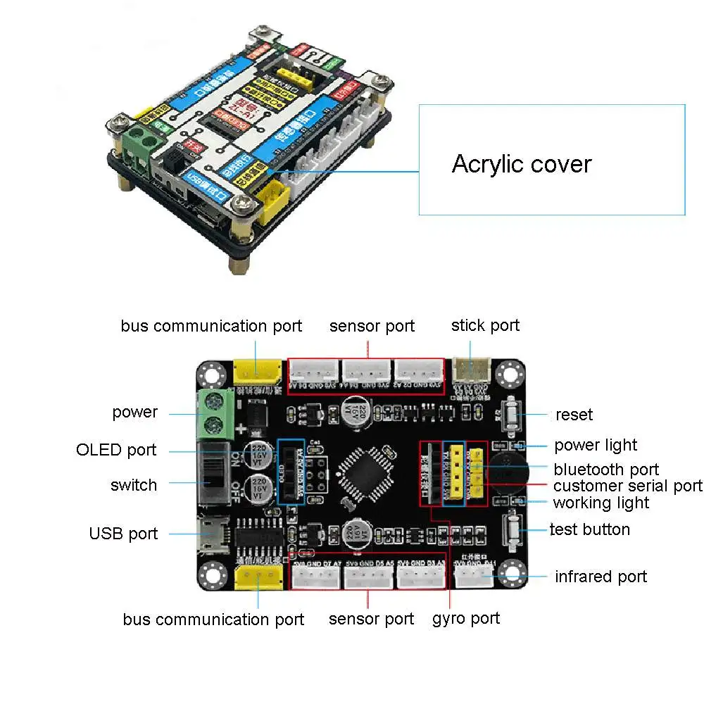 Новое поступление TL-TECH KiBOT-2 6DOF RC робот рука автомобиль PS2 ручка управления Обучающий набор для детей подарок