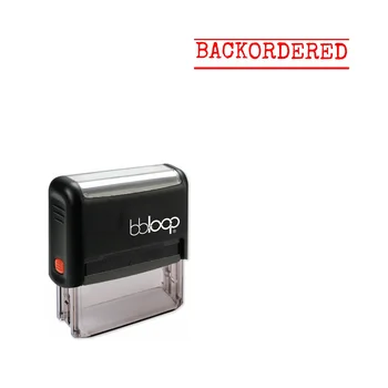 

Bbloop 'BACKORDERED' Self-Inking Office Stamp, Rectangular Typewriter Style