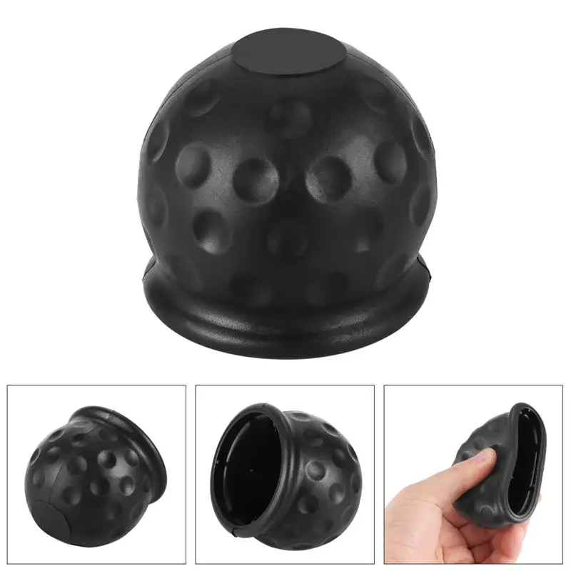 AOZBZ السحب بار الكرة غطاء كاب وصلة مقطورة استقبال 50 ملليمتر مقطورة المطاط الأسود الكرة غطاء كاب