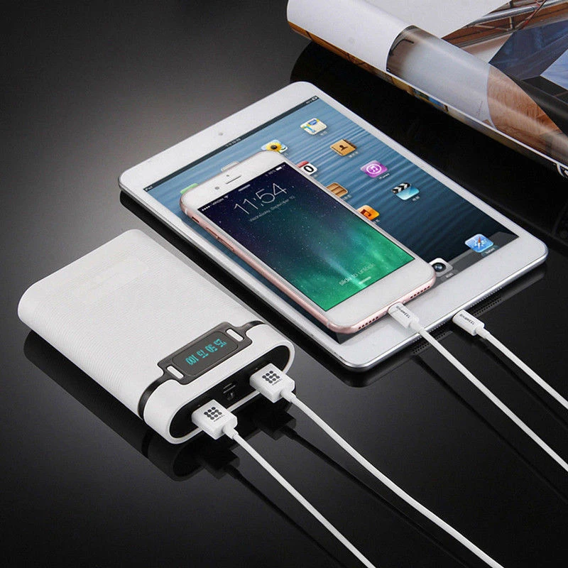 1Pcs Battery Case Power Bank Box DIY Kit 4x18650 Dual USB Ports LED Display 1Pcs Battery Case Power Bank Box DIY Kit 4x18650 Dual USB Ports LED Display