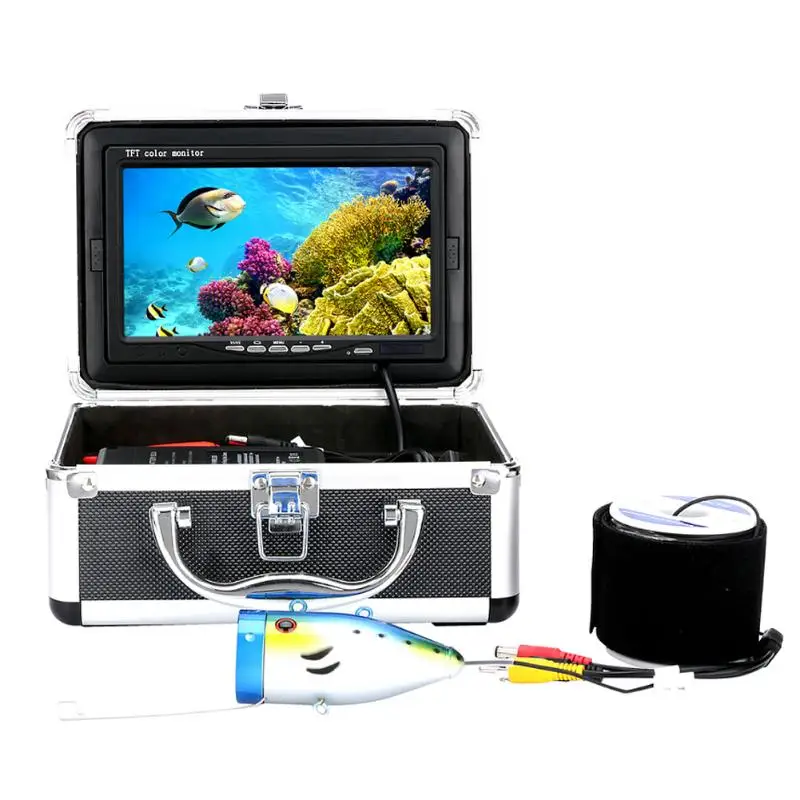 

7" 1000tvl Fish Finder 20m/30m Underwater Fishing Video Record Camera Kit LED Infrared Night Vision for Fishing/Swimming/Diving