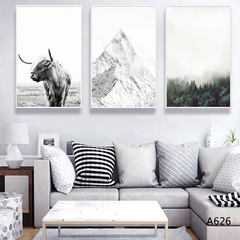 

Black and White Sea Water Wall art Poster Modern Canvas Painting Green Posters and Prints Pictures For Living Room