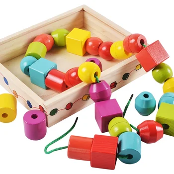 

Lacing Beads Toys Beaded Wooden Toys Educational Toys for Toddlers