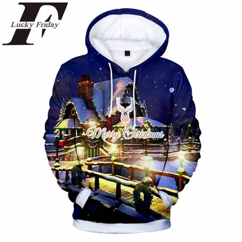 

LUCKYFRIDAYF Christmas Fashion Hoodies Print Women/Men Warm Cool Long Sleeve Skull Print Sweatshirts Hoodie Fashion Clothes