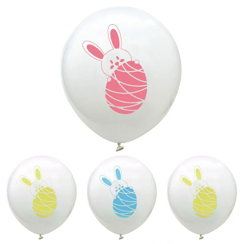 

12 Inch Cute Bunny Latex Balloon Happy Easter Party Decor Children Birthday Party Baby Decor Cartoon Hat Toy Rabbit Air Balloon