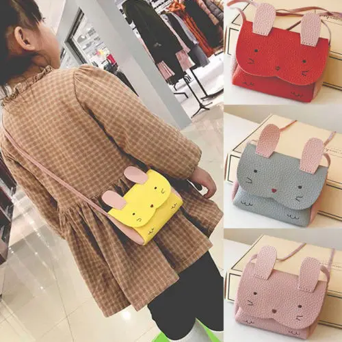 New Rabbit PU Backpack Kid Girls Children Cute Rabbit mini small Wallet Coin Shoulder Messenger Bag