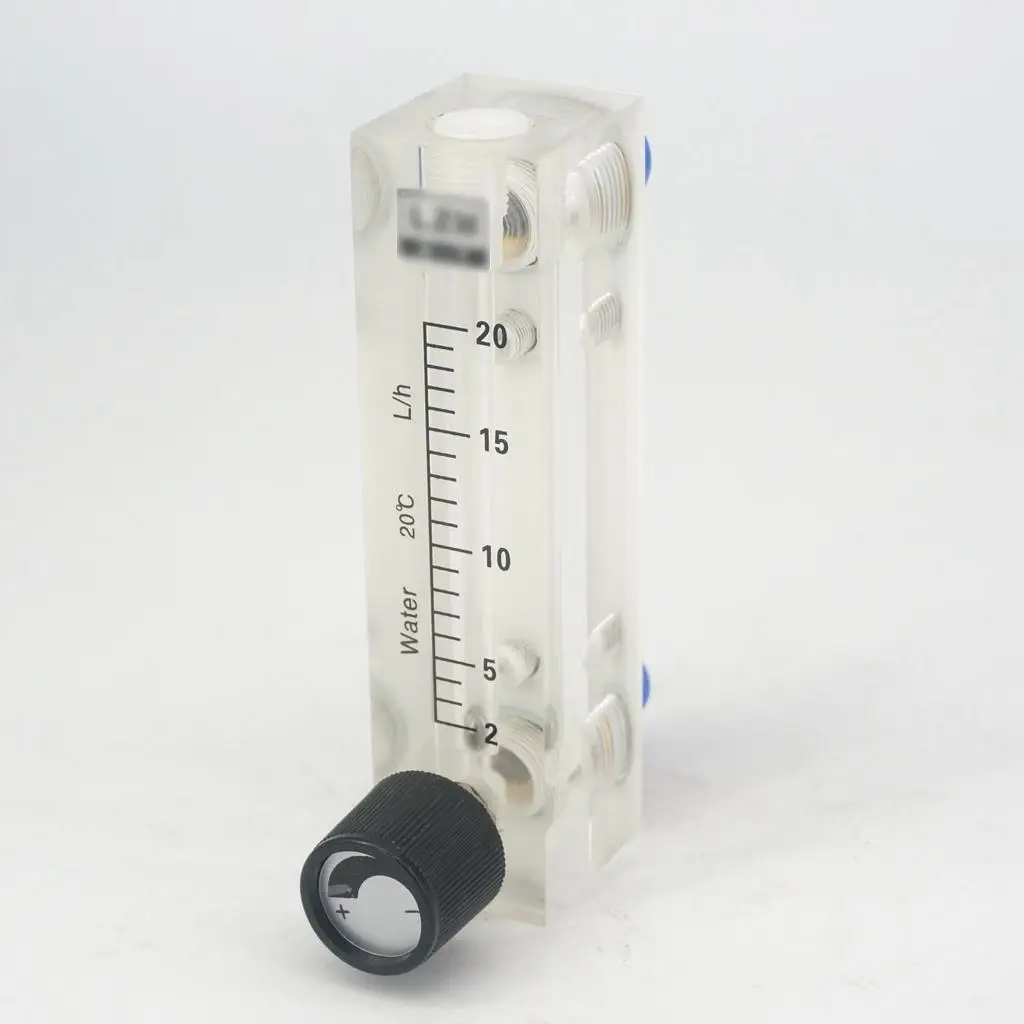 

2-20L/h LZM-6T Acrylic Panel Water Liquid Flowmeter Rotameter With Control Valve Push In 8mm OD Tube