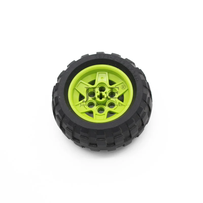 

Technic,Wheel 43.2mm D. x 26mm Technic Racing Small, 6 Pin Holes with Black Tire 68.7 x 34 R (56908 / 61480) Block Bricks