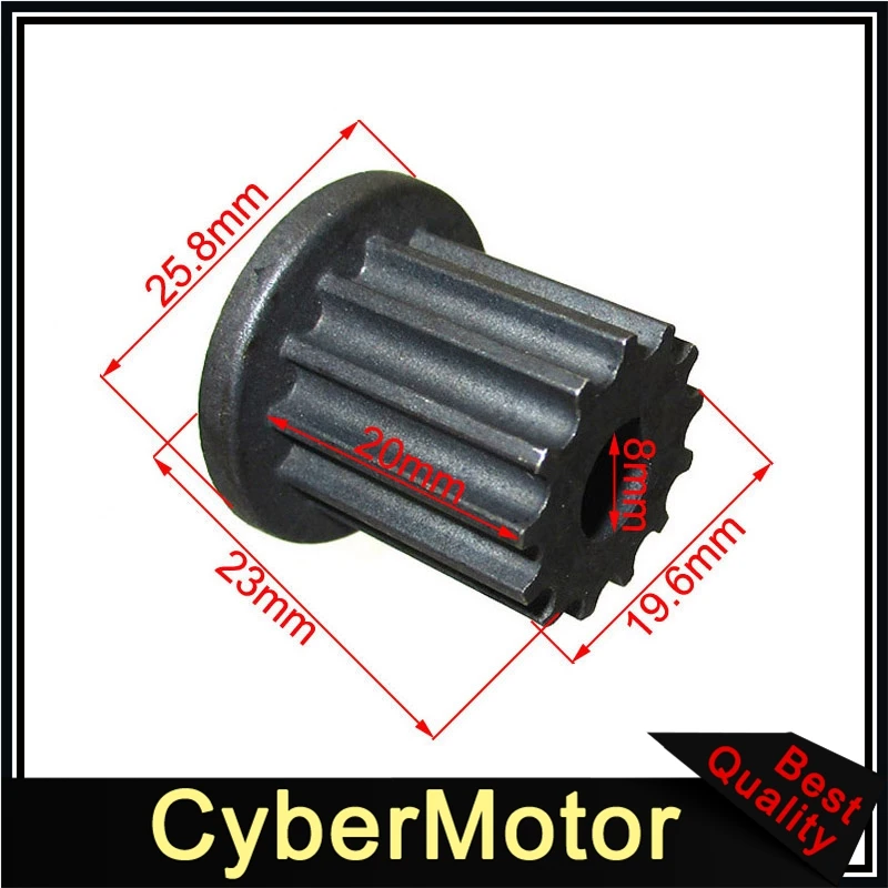 13T Front Pulley Gear Pinion Sprocket Belt For Electric Scooter Mini Bike Motors