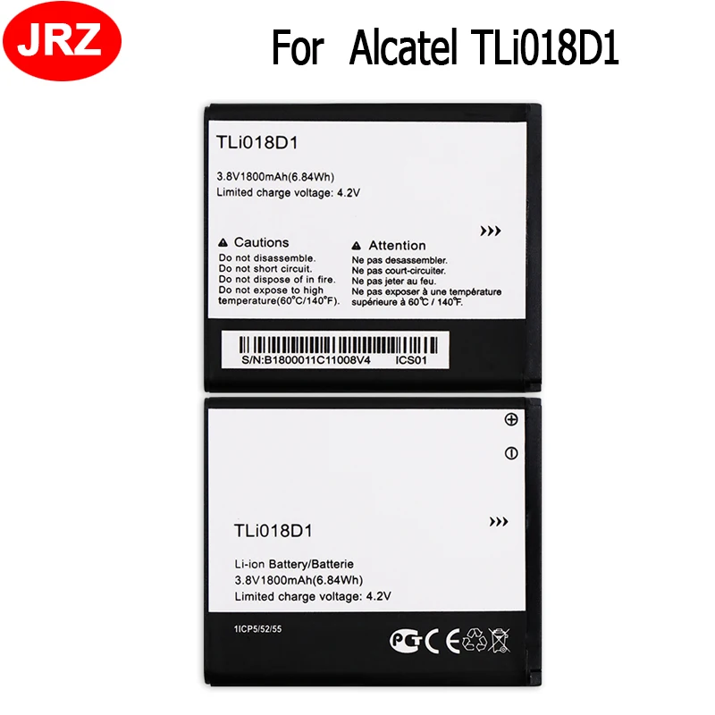 Аккумулятор TLi018D1 для Alcatel One Touch Pop D5 Dual 5038x OT5038X 3 5015D OT 5016 аккумулятор 1800