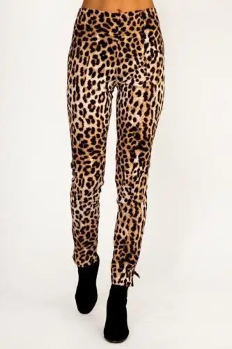 

UK Fashion Women Leopard Print Leggings Casual Trousers Pants New