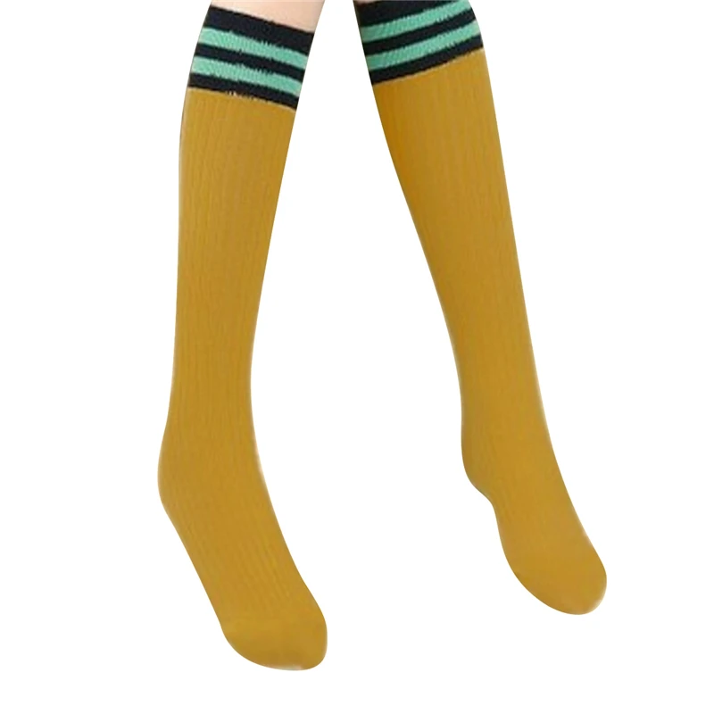 

Age3-11 Kids Knee High Socks For Girls Football Stripes Cotton Sports Old School Socks Skate Children Baby Long Tube Leg Warm