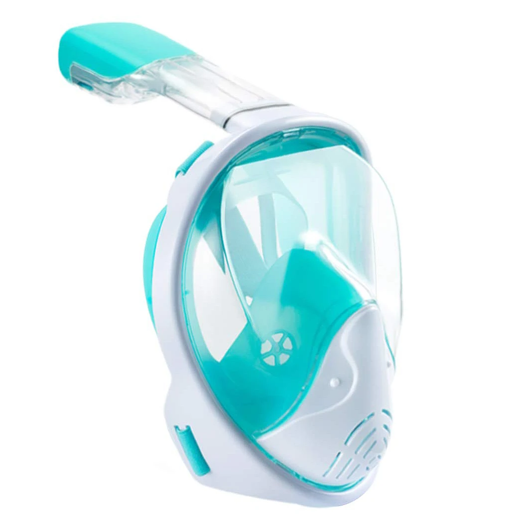 

Full Face Snorkel Mask - 180 degree Panoramic View Snorkel Gear,Comfort And Superior Optics In A Snorkeling Mask. For Adult An