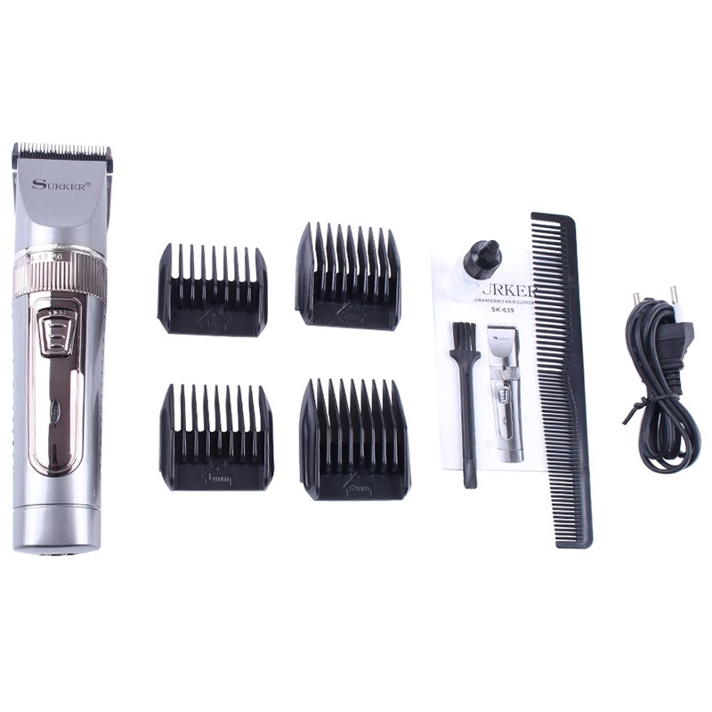  Surker Sk-639 Professional Electric Clippers Beard Trimmer Five-Speed Fine-Tuning Hair Clipper Hair