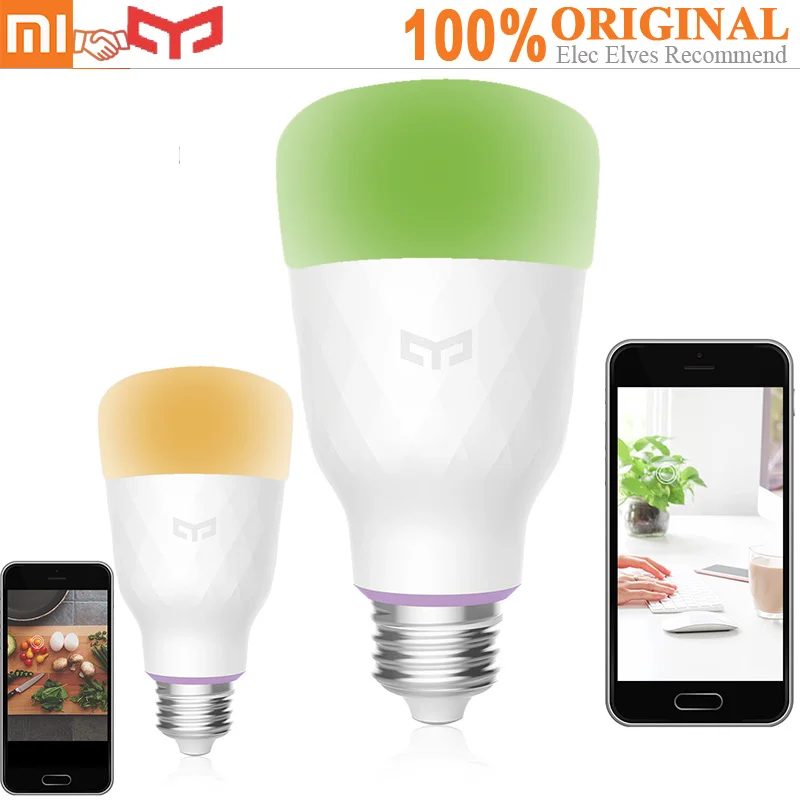 Xiaomi YEELIGHT 10 Вт RGB E26 Беспроводной Wi Fi Управление умный свет лампы 2 шт. Smart Remote