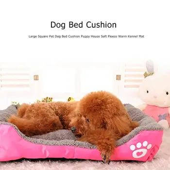 

Large Square Dog Bed Cushion Puppy Cat Winter House Fleece Thicken Warm Kennel Bedding Mat Blanket S M L XL Size