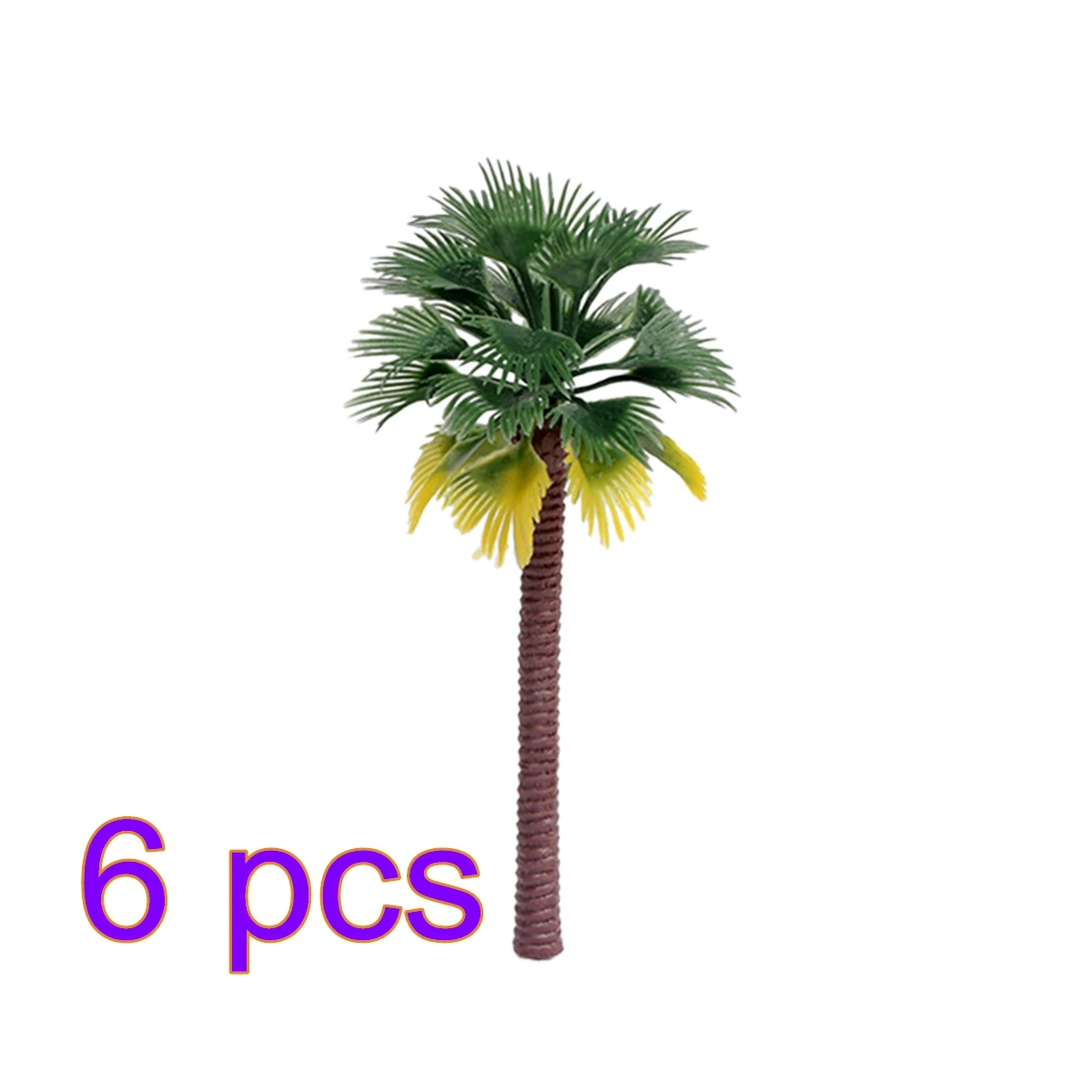 

6 Pcs/Lot 12cm Plastic Coconut Palm Tree Train Railroad Architecture Diorama Tree Model For DIY Sand Tanble