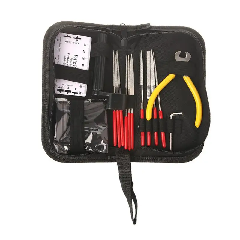 Najtaniej Elektryczne narzędzie do naprawy gitary akustycznej konserwacja urządzenia do oczyszczania zestaw String Organizer linijka pomiarowa akcesoria narzędziowe