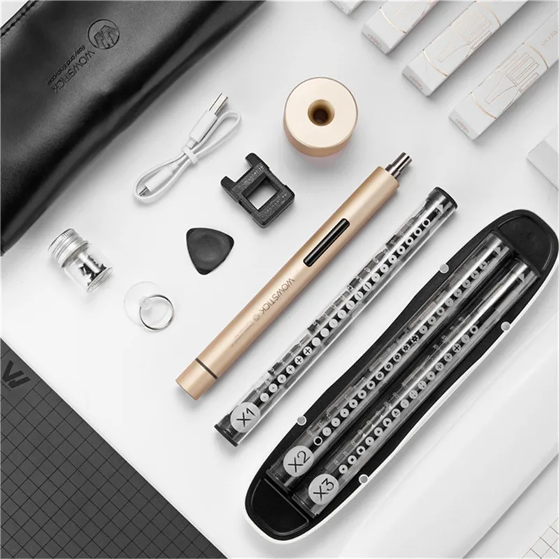 Оригинальный Wowstick 1 + прецизионный набор электрических отверток Аккумуляторный