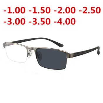 

JIE.B Transition Sunglasses Photochromic myopia Eyeglasses Finished myopia Glasses for Men Computer Optical Glasses Frame