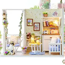 Ручной работы деревянный кукольный дом модель Кукольный домик пылезащитный чехол 3D Деревянный Рождественский подарок игрушки для детей котенок дневник