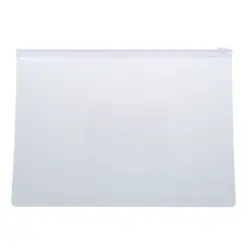 Белый прозрачный Размер A5 бумага ползунок закрытие папки Файлы сумки 20 шт