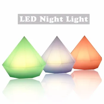 

Diamond Led Night Light For Women Colorful 3D Auger Nightlight For Kids Bedroom Multicolor Nightlights Holiday Gadgets Lights