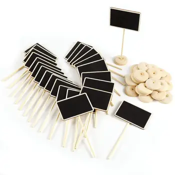 

24 PCS mini blackboard writable erasable write message table number for wedding restaurant cafe bar