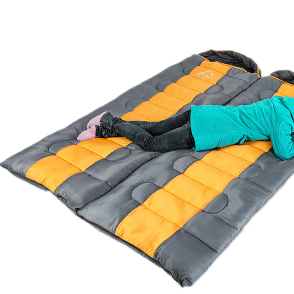 

Thick 1.3kg Wind Tour Thermal Adult Sleeping Bag Autumn Winter Envelope Hooded Outdoor Travel Camping Water Resistant