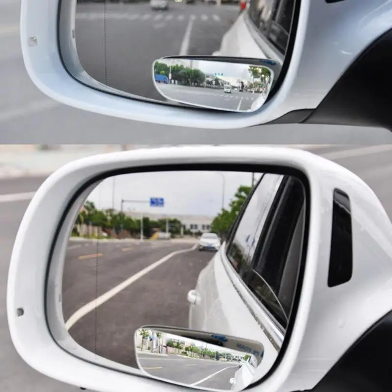 

2Pc Auto 360 Wide Angle Round Convex Vehicle Side Blindspot Blind Spot Mirror Wide RearView Mirror Small Round Car Mirror