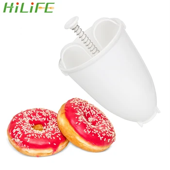 

HILIFE Deep Fry Donut Mould Manual Arabic Waffle Easy Fast Portable Donut Maker Waffle Dispenser Plastic Lightweight