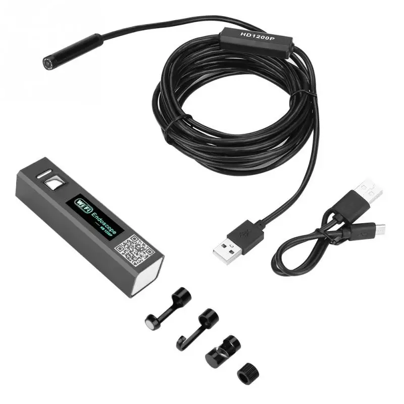 Инспекционная камера F150 1200P 8LED WiFi эндоскоп 2MP HD Бороскоп USB IP68 Водонепроницаемый