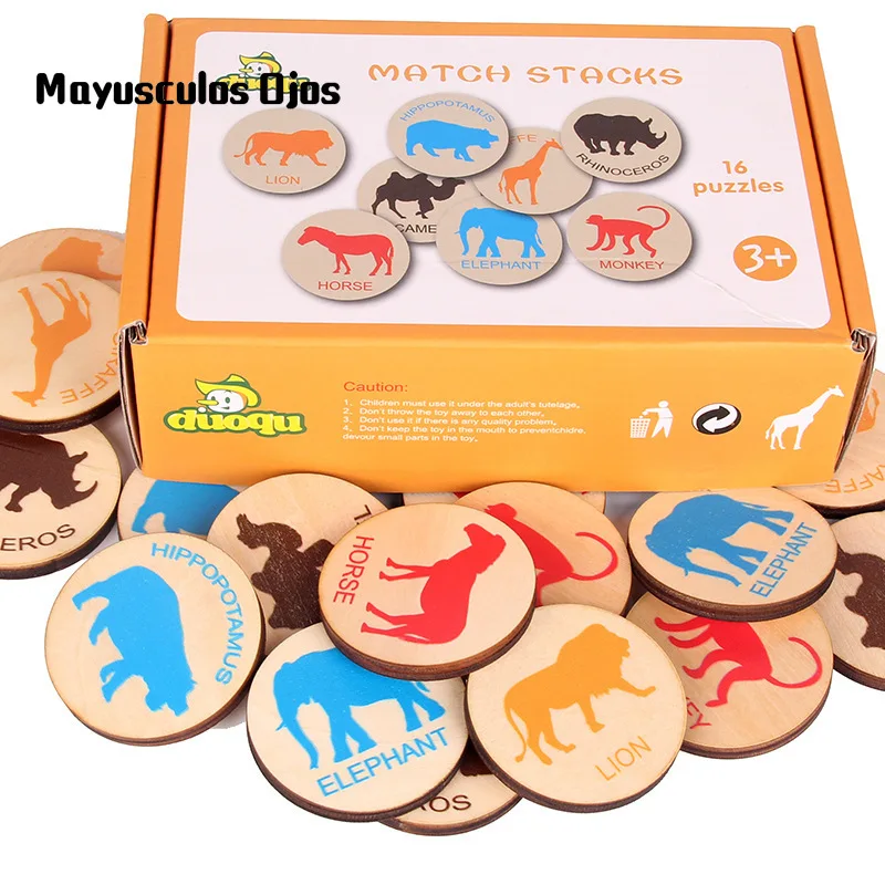 

Montessori Early Learning Traffic Animal Matching Memory Chess Children's Board Game Toys Improve Memory Enhancement