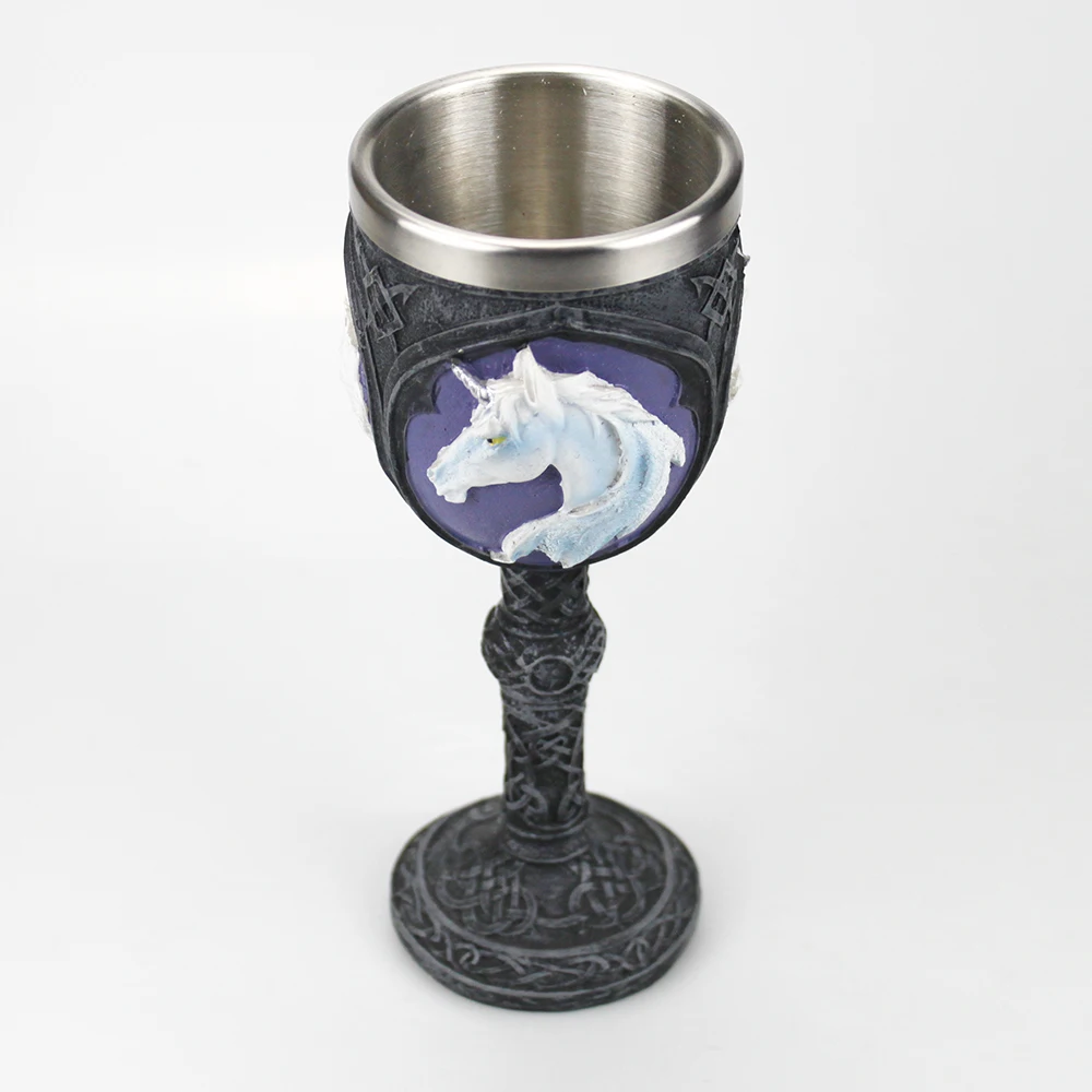 Glass Drinkware Gothic Wine Goblet Style Contain Goat Skull Viking Dragon Claw Finger Metall&Resin Wine Glass Halloween Gifts Bar Drinkware