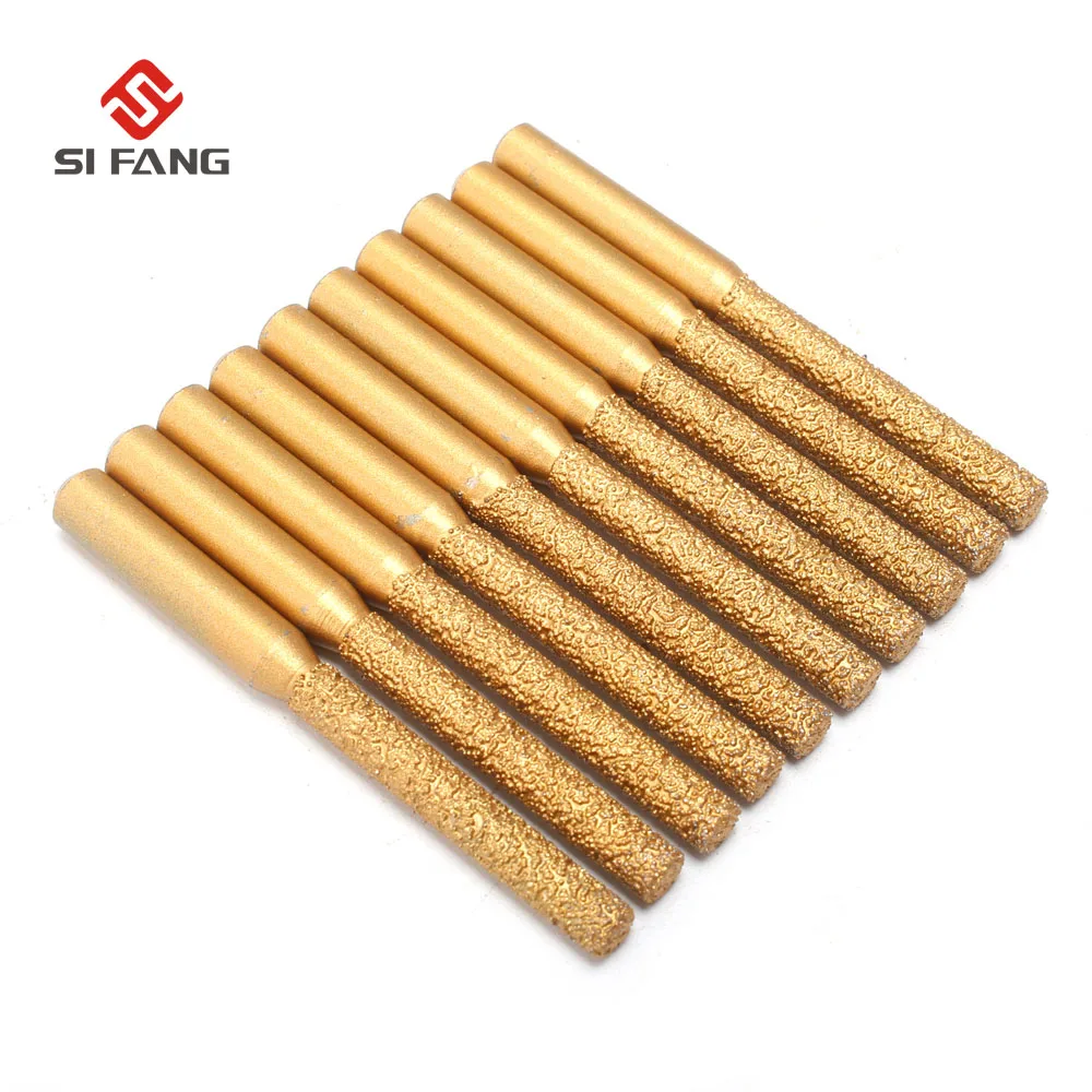 2 10pcs Dia Brazed Straight Diamond Profile Wheel Router Bit For Marble