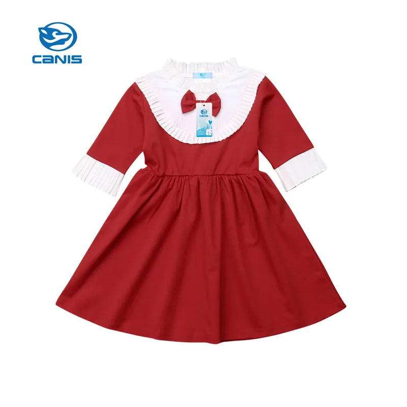 Коллекция 2019 года, новогоднее платье с короткими рукавами для маленьких девочек, рождественское праздничное платье принцессы для