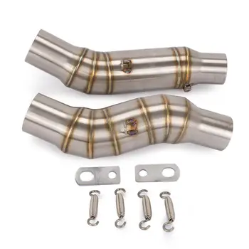 

Adeeing Motorcycle Exhaust Round Muffler exhaust pipe Middle Pipe for Kawasaki Z1000 2010-2016 without Exhaust Slip-On