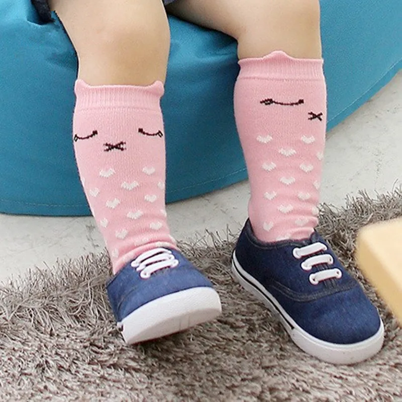 

Baby Socks Girl Boy Animal School Cotton Anti-slip Knee High Kids Socks 0-4Y