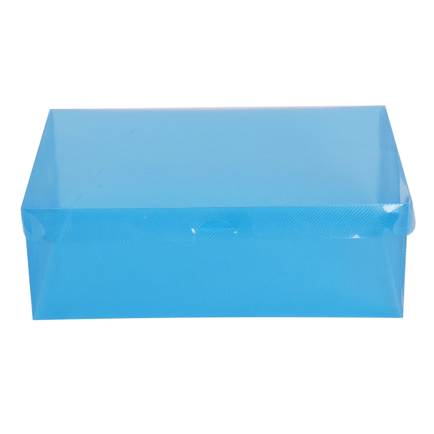 Shoe Box Shoe Box Shoe Box Shoe Storage Box Plastic Foldable Shoe Box Organizer (Blue)