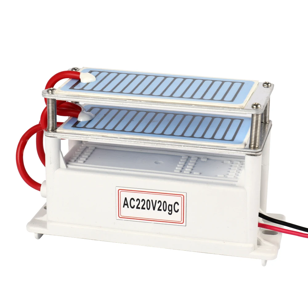 

20g/h 220V Ceramic Ozone Generator Double Integrated Plate Ozonizer Water Air Purifier For Chemical Factory Home Car