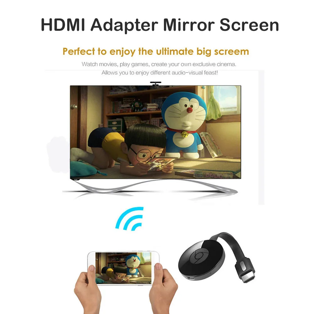 1080 P Зеркало экран беспроводной HDMI адаптер Wi Fi Push для Google Chromecast 3 Airplay зеркалирование ТВ Media Video стример