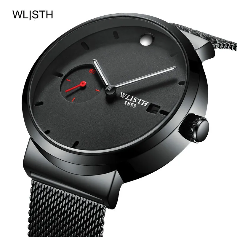 

New fashion men's watch quartz mesh with fashion casual trend small seconds luminous calendar waterproof quartz watch