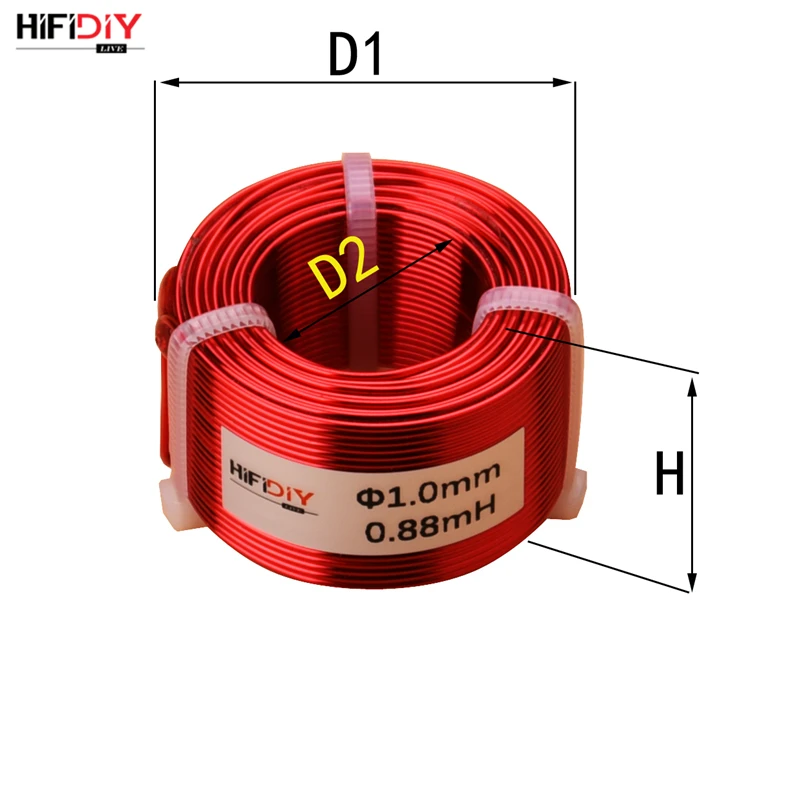 HIFIDIY LIVE 0.75 1.0 1.2 1.5 2.0mm-0.35 0.42 0.5 0.58 1mH Pure copper anaerobic inductor coil speaker Electronic components