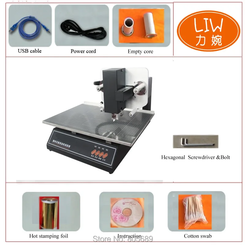 digital Hot foil stamping machine adl-3050a printer Aluminum foil printing Business cards