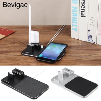 

Besegad 4 in 1 Fast Wireless Charging Stand Holder for 7.5W iPhone XS Max 8 Plus Apple Pencil iPad Airpods 10W Samsung S9 Plus
